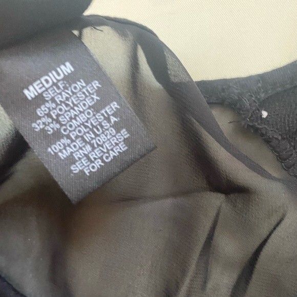 Rue 21 Black Tank top with back mesh see through sz m - Picture 6 of 9